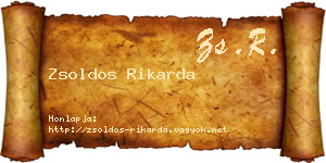 Zsoldos Rikarda névjegykártya